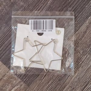Star silver earrings